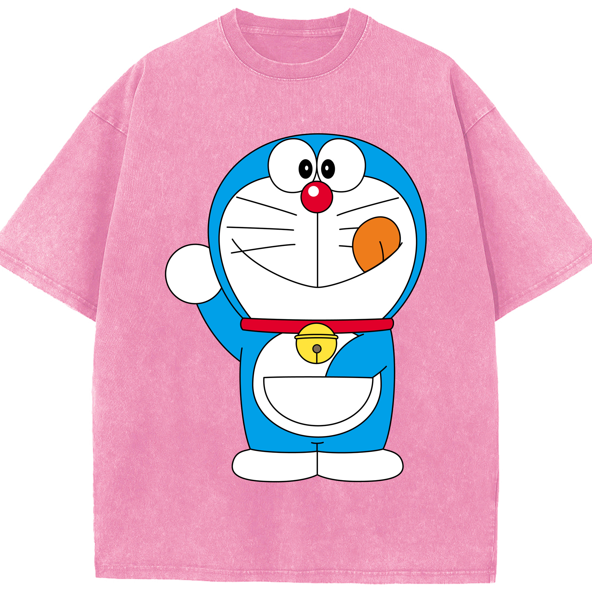 （画像用） ドラえもん Doraemon 綿100% ヴィンテージ風 半袖Tシャツ（フロントプリント）
